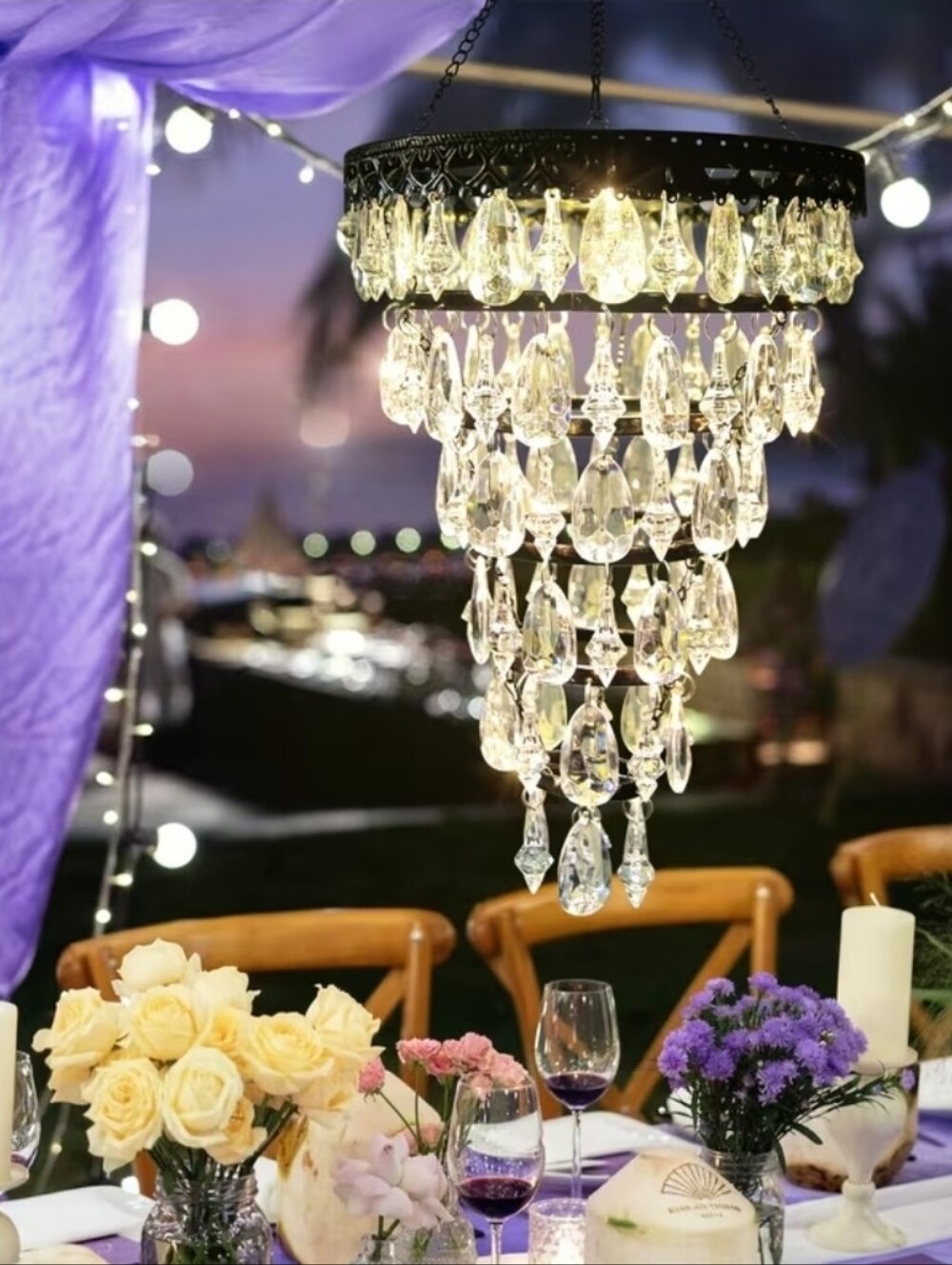 Outdoor 6 Tier Solar Hanging Light